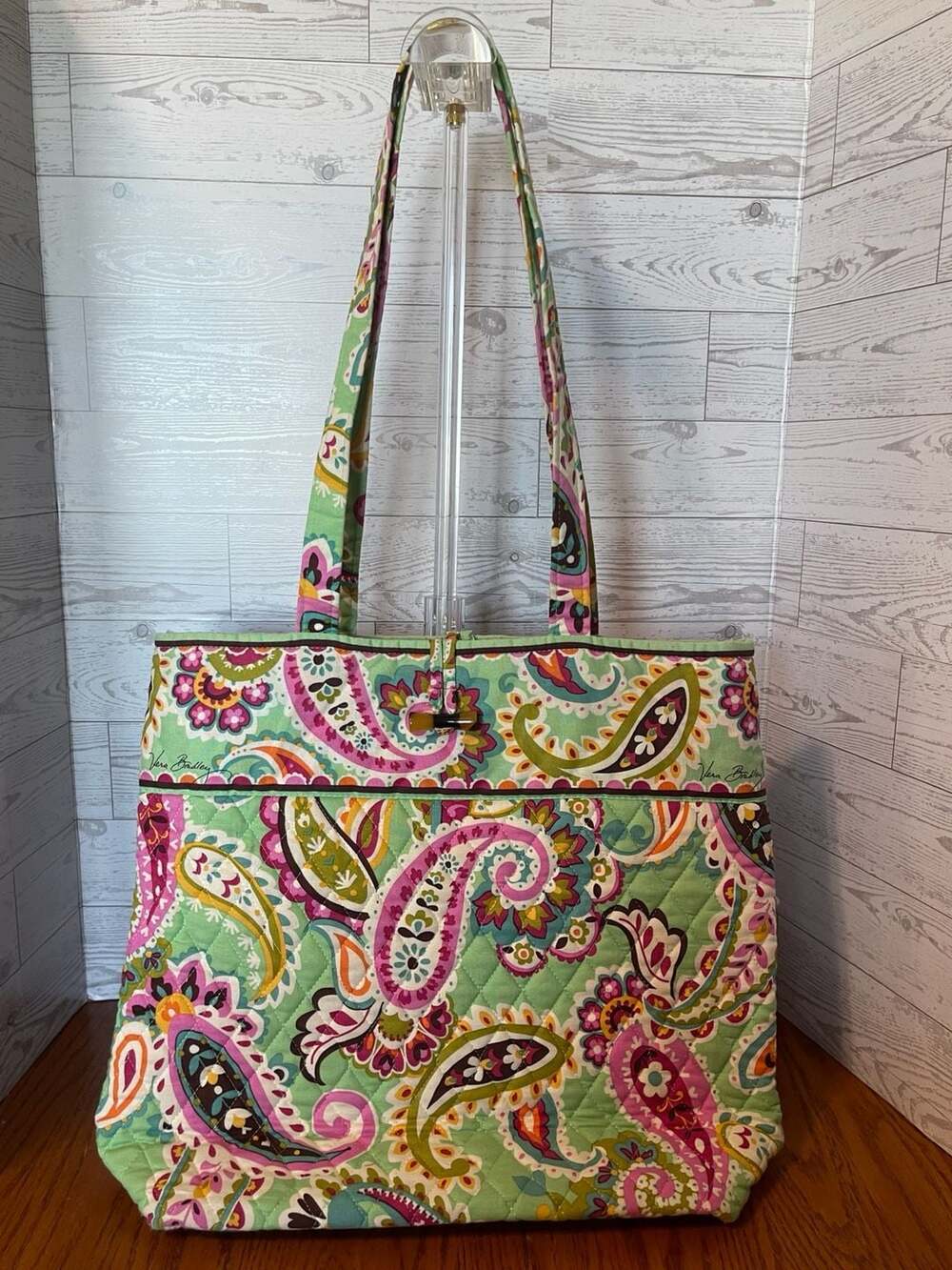 Vera Bradley Tutti Frutti Quilted Large Toggle Tote Bag